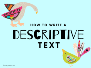 WRITING | hoe to write a descriptive text 1 | WRITING OVERVIEW | literacyideas.com