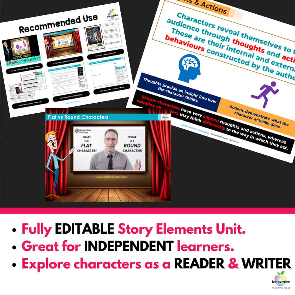 elements of literature | story elements characters 2 | Elements of Literature | literacyideas.com