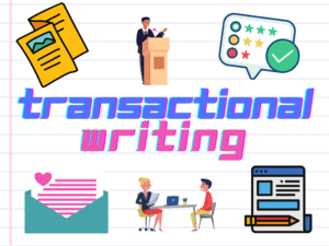 WRITING | transactional writing guide 1 | WRITING OVERVIEW | literacyideas.com