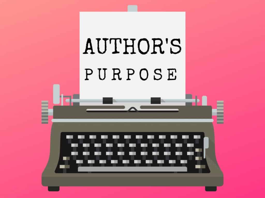 Author's purpose guide for teachers and students.