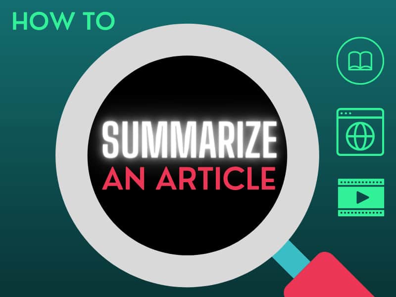 teaching strategies | HOW TO SUMMARIZE AN ARTICLE | How to Summarize an Article | literacyideas.com