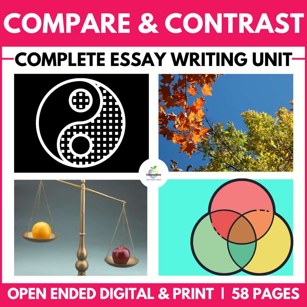 compare and contrast | compare and contrast unit 1 | Teaching Compare and Contrast | literacyideas.com