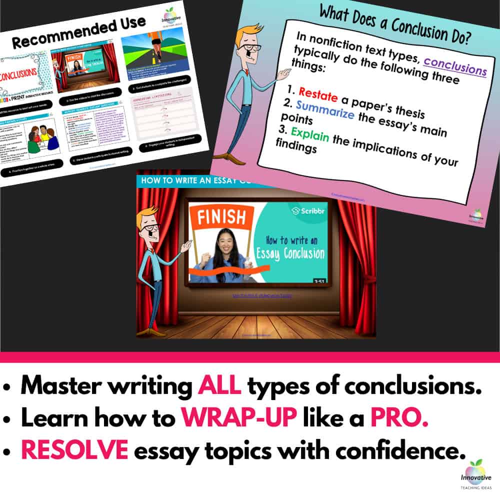 how to write a conclusion | conclusion writing unit 2 | How to write a Conclusion | literacyideas.com