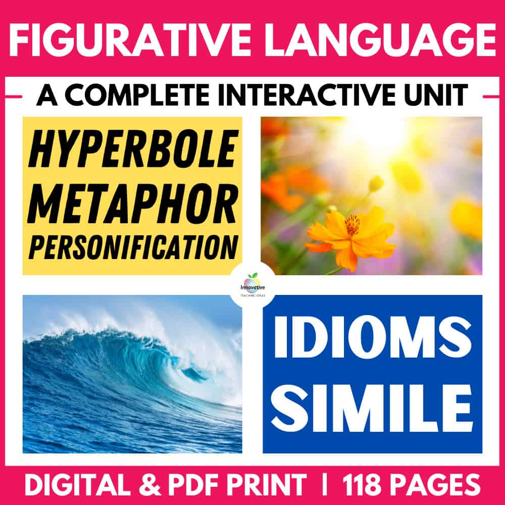 figurative language | figurative language Unit 1 | Figurative Language for Students and Teachers | literacyideas.com