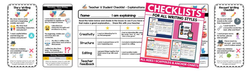 Explanation Text | WRITING CHECKLISTS | How to Write an Excellent Explanation Text | literacyideas.com