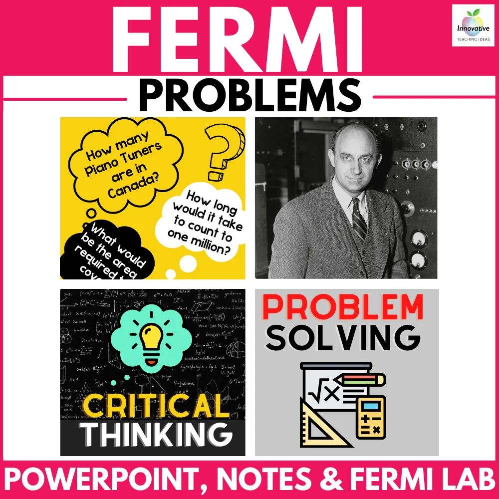 Fermi Problems | Fermi Teaching Unit 1 | An excellent collection of Fermi problems for your class | literacyideas.com