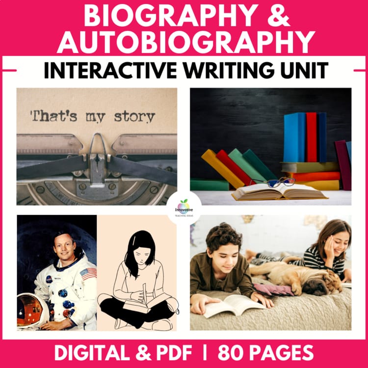 Biography & Autobiography Writing Unit cover