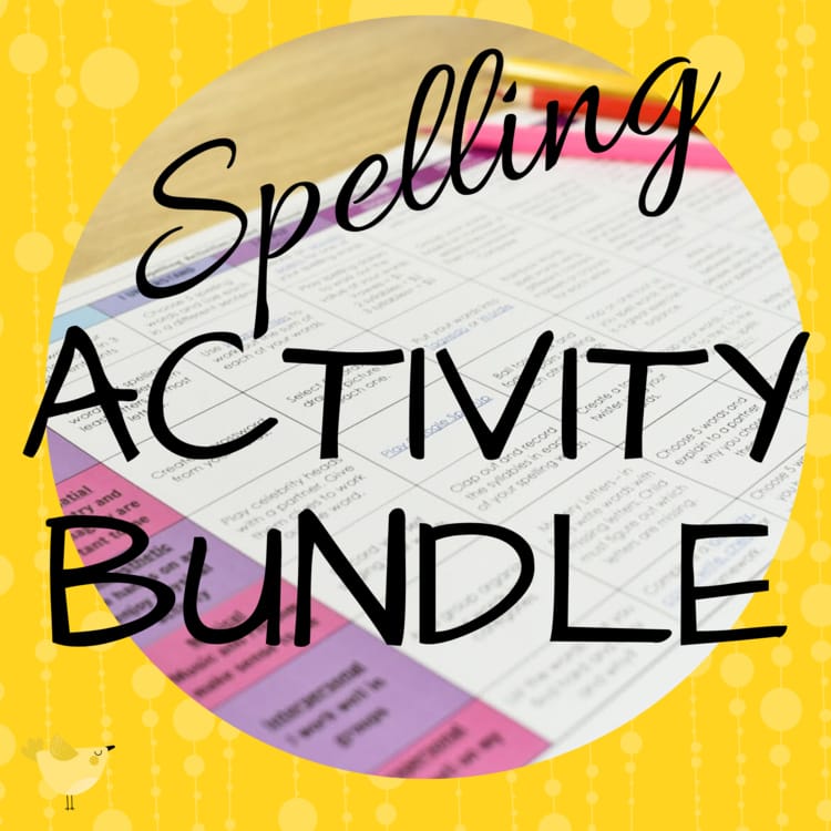 Bloom's Taxonomy Spelling Activities cover