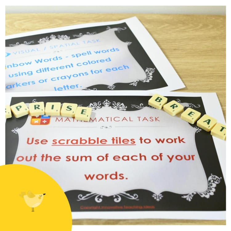 Preview of Bloom's Taxonomy Spelling Activities (2 of 3)