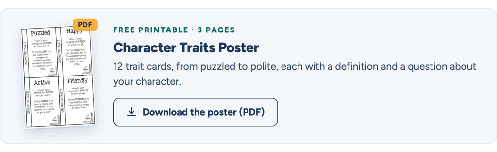 Free Character Traits poster printable