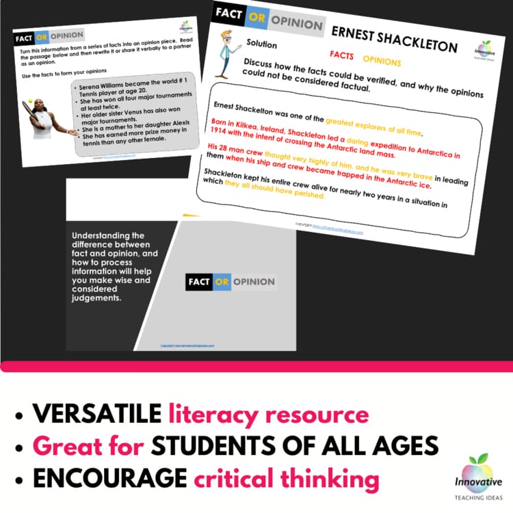 Preview of the Fact and Opinion Unit (1 of 3)