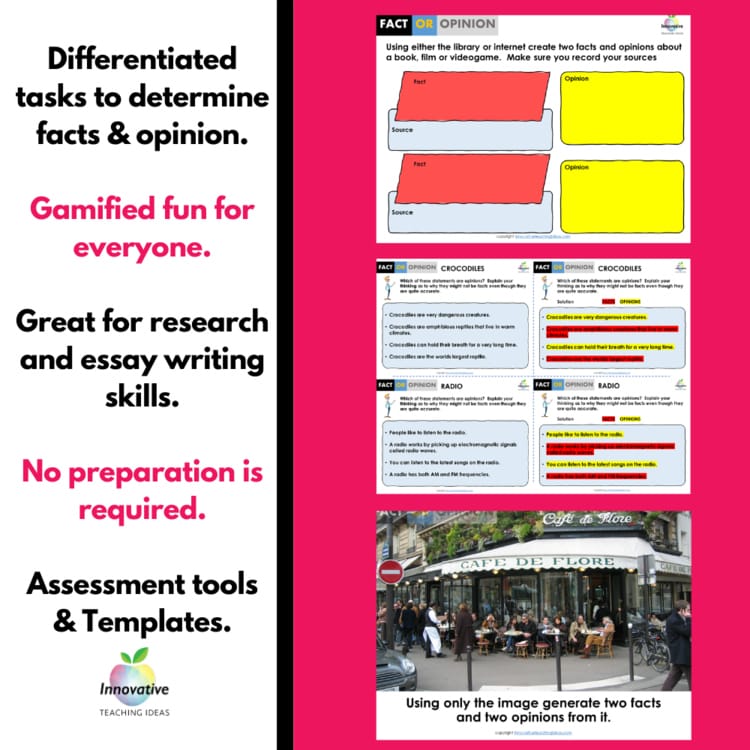 Preview of the Fact and Opinion Unit (2 of 3)