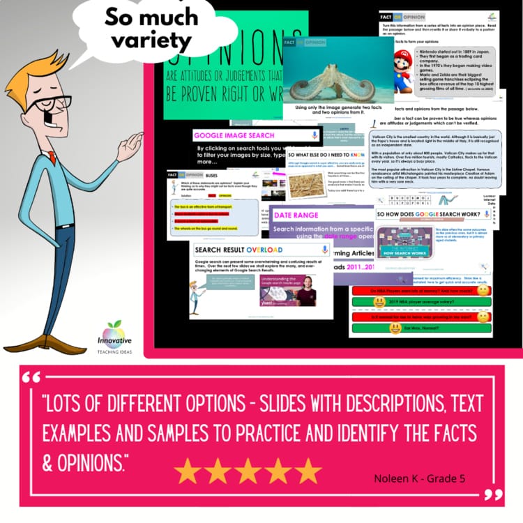 Preview of the Fact and Opinion Unit (3 of 3)