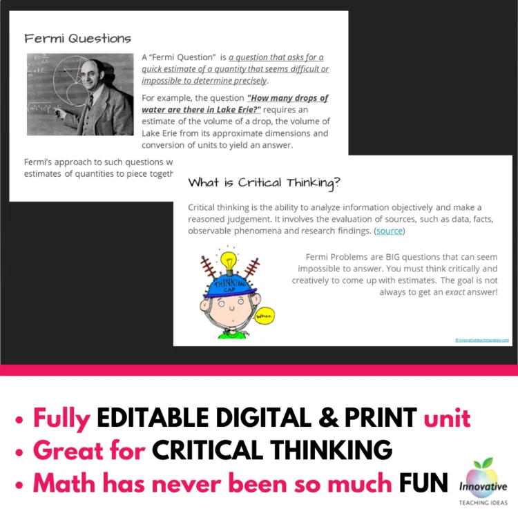Preview of the Fermi Problems Unit (1 of 3)