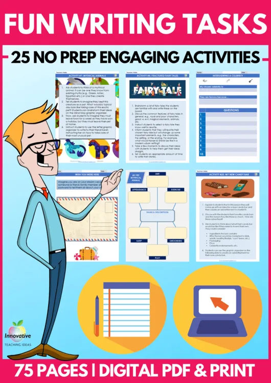 25 Fun Writing Activities cover
