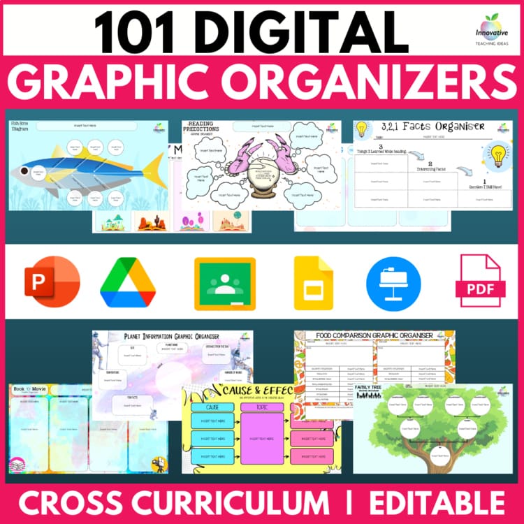 101 Digital Graphic Organisers cover