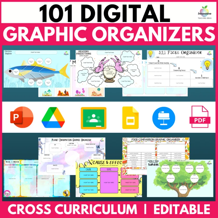 101 Digital Graphic Organisers cover
