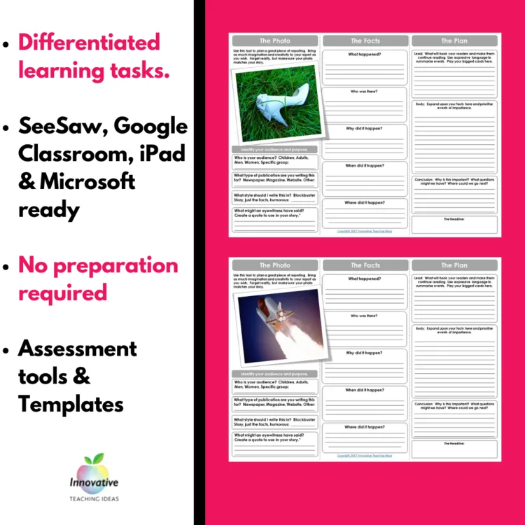 Preview of the Journalism Writing Prompts (2 of 3)