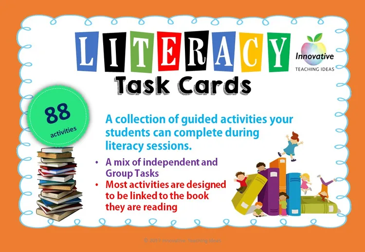 88 Literacy Task Cards cover