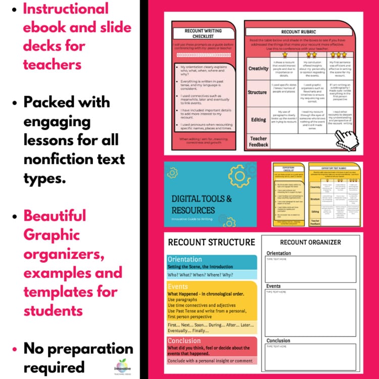 Preview of the Nonfiction Writing Interactive Notebook (2 of 3)