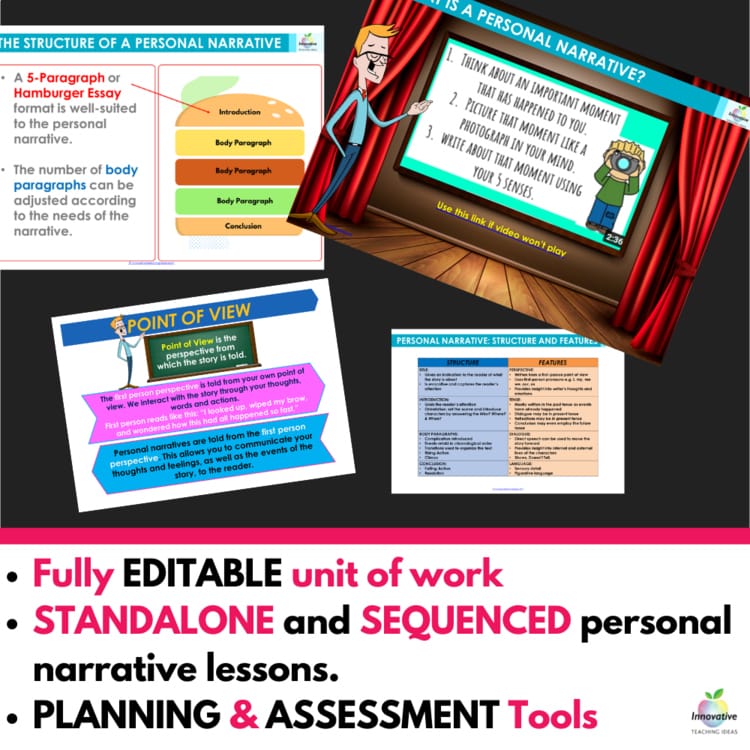 Preview of the Personal Narrative Writing Unit (1 of 3)
