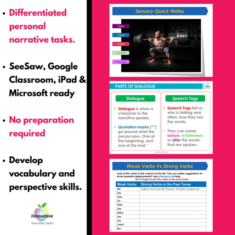 Preview of the Personal Narrative Writing Unit (2 of 3)