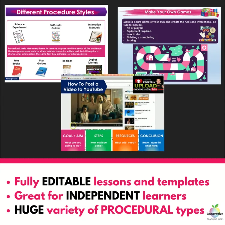 Preview of the Procedural Text Writing Unit (1 of 3)
