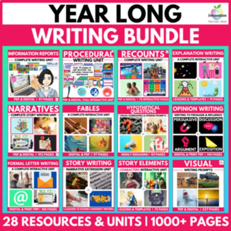 Year Long Writing Bundle cover