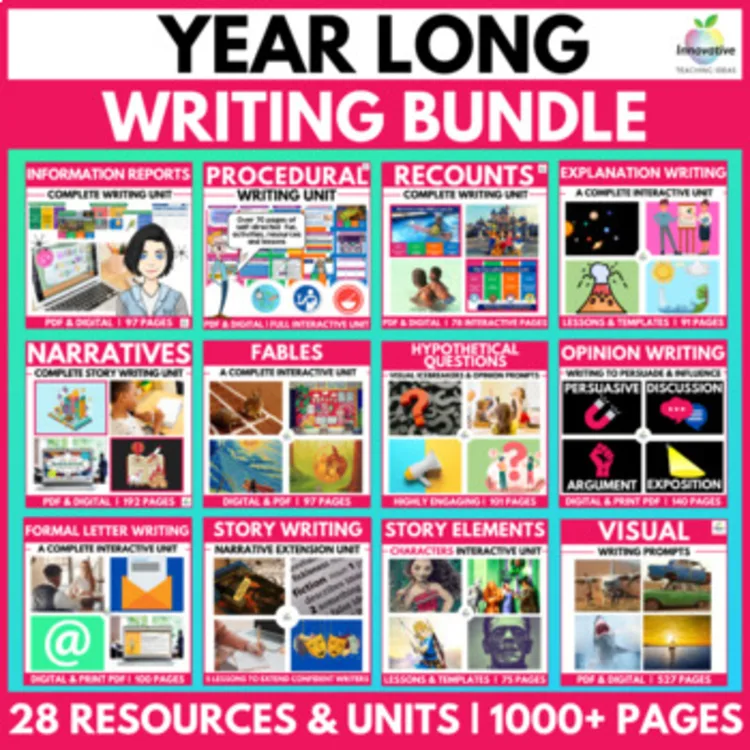 Year Long Writing Bundle cover