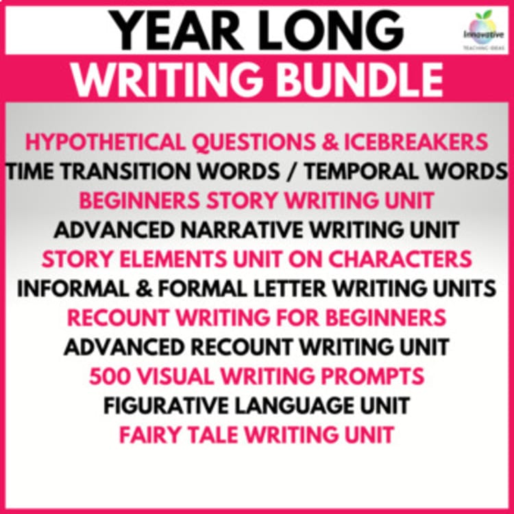 Preview of the Year Long Writing Bundle (2 of 3)