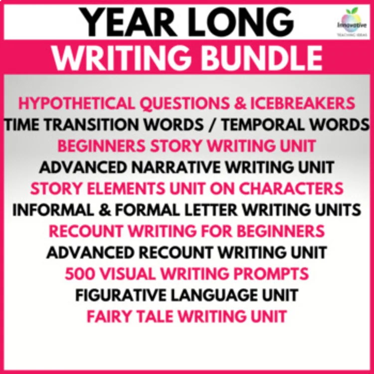 Preview of the Year Long Writing Bundle (2 of 3)